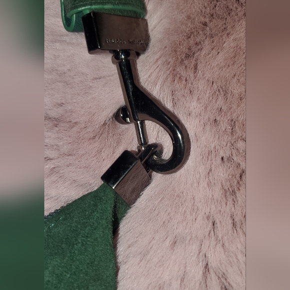 NWOT REBECCA MINKOFF GREE LEATHER HOBO BAG. - Picture 4 of 6